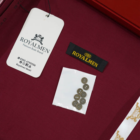 Royal Men Garnet Mehroon – Premium Wash & Wear