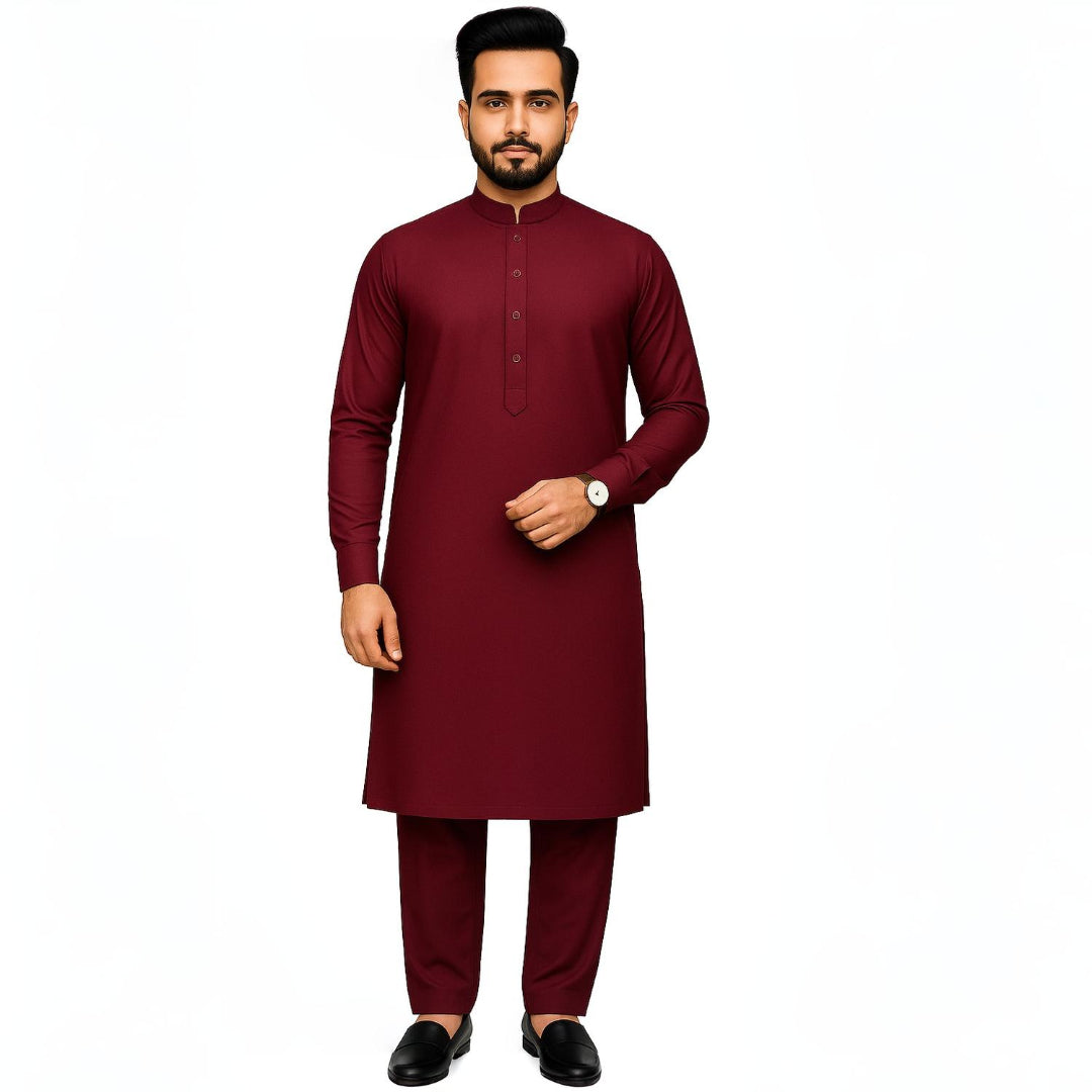 Royal Men Garnet Mehroon – Premium Wash & Wear